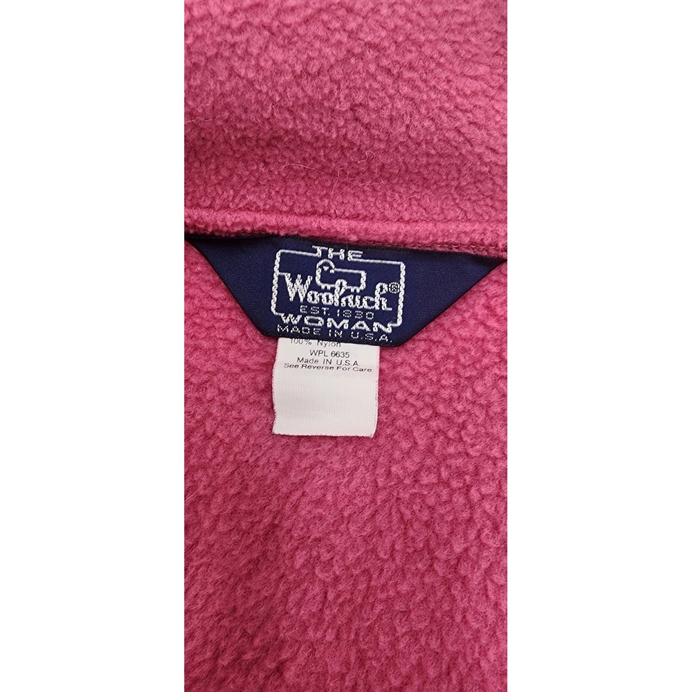 Vintage Woolrich Fleece Jacket Small Pink Made in USA Full Snap Front 90s Retro - Picture 3 of 14